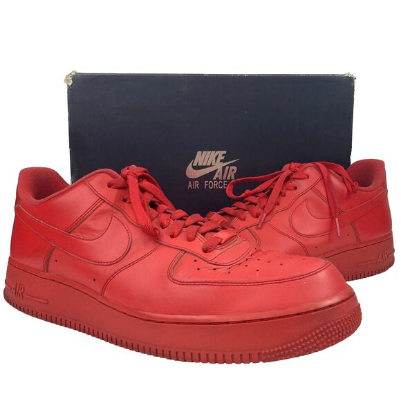 Nike Air Force 1 Low '07 LV8 -Men's 13-Triple/University Red-CW6999-600-OG Box! - Picture 1 of 16